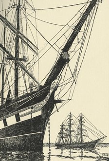 'The Cutty Sark (1869), in Falmouth Harbour', (1938). Artist: Unknown.