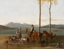 Morning at the Tegernsee, 1827. Creator: Wilhelm von Kobell.