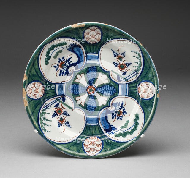 Plate, Delft, c. 1700/25. Creator: Augusteyne Reygensburgh.