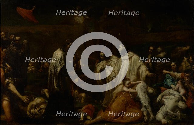 Blessed Bernard Tolomei Interceding for the Cessation of the Plague in Siena, about 1735. Creator: Giuseppe Maria Crespi.