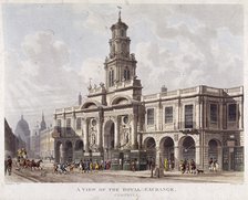 Royal Exchange (2nd) exterior, London, 1816. Artist: Daniel Havell