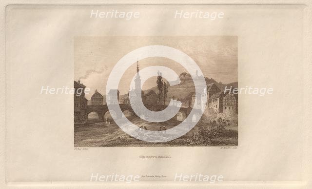 Das Malerische und Romantische Rheinland: Creutznach, 1928. Creator: Henry Winkles (British, 1801-1900); Kurt Schroeder.