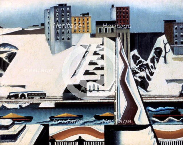 'Harlem Rivers', 1928. Artist: Preston Dickinson