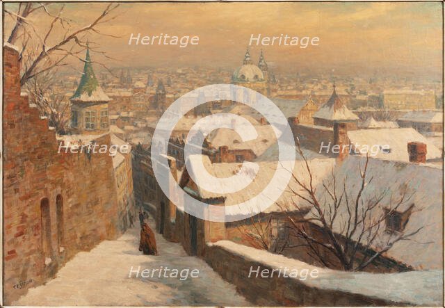 Winter in Prague, 1941. Creator: Simon, Tavik Frantisek (1877-1942).