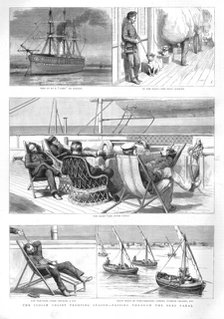 ''The Indian Relief Trooping Season - Passing through the Suez Canal', 1891. Creator: Unknown.