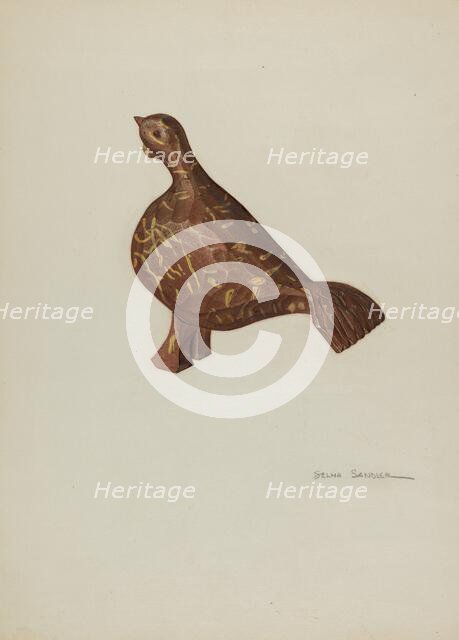 Pa. German Toy Turkey, c. 1940. Creator: Selma Sandler.