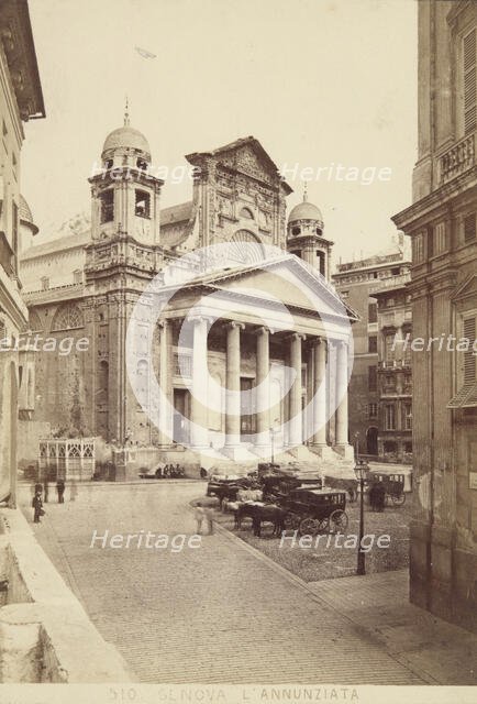 Genoa - Church [Basilica] of the Annunciation of the Blessed Virgin Mary in the Desert, 1870-1880.  Creator: Alfredo Noack.