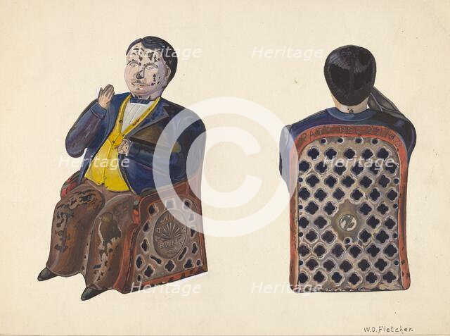 Tammany Toy Bank, c. 1937. Creator: William O. Fletcher.