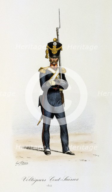 Voltigeurs, Cents-Suisses, 1815 Artist: Eugene Titeux