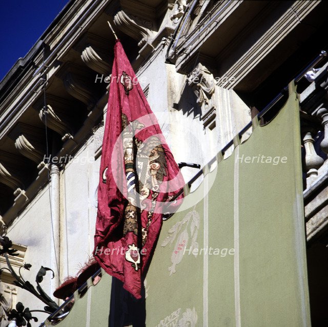 Banner of Castile, celebration on 2nd January of the taking of the city by the Catholic Kings.