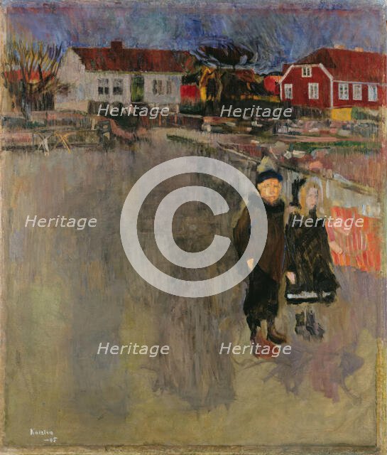 Spring Evening at Ula, 1905. Creator: Ludvig Karsten.