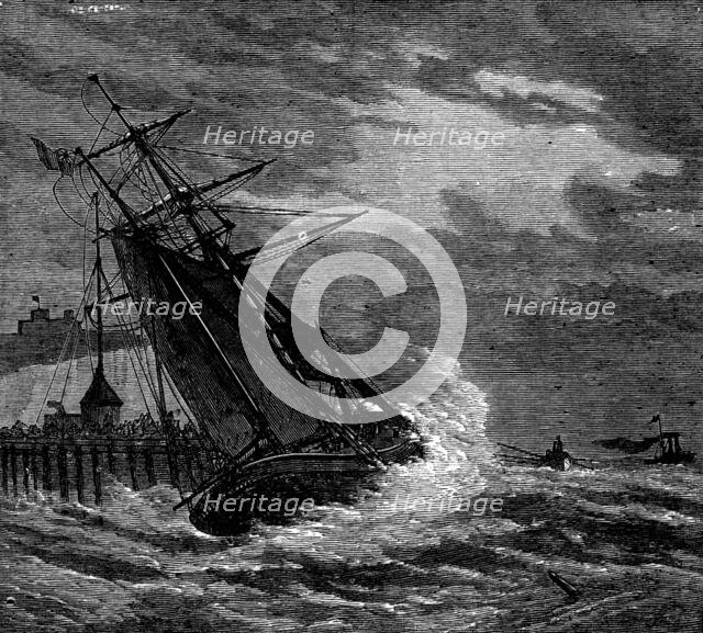 Wreck of a schooner at Dover, 1873. Creator: Unknown.