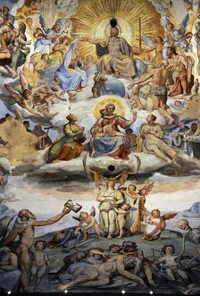 The Last Judgement, Duomo of Florence, Italy, 1572-1579.  Creators: Giorgio Vasari, Federico Zuccaro.