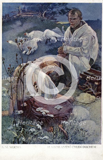 'Blessed are the Poor in Spirit for Theirs is the Kingdom of Heaven', 1906. Artist: Alphonse Mucha