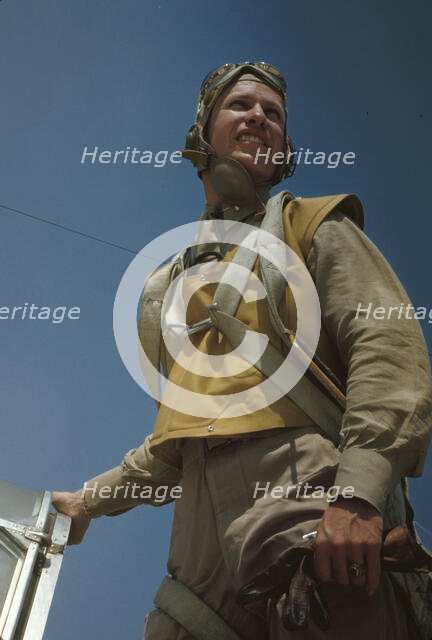 Marine lieutenant, glider pilot in training at Page Field, Parris Island, S.C., 1942. Creator: Alfred T Palmer.