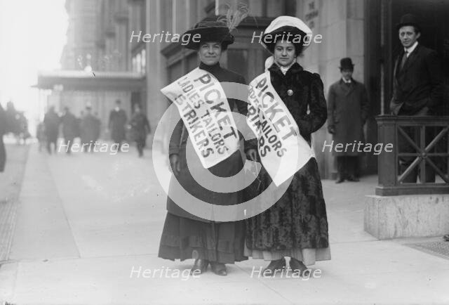 Women strike pickets, New York, 1910. Creator: Bain News Service.
