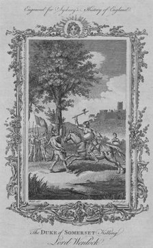 'The Duke of Somerset killing Lord Wenlock', 1773.  Creator: William Walker.