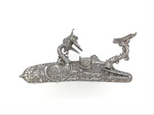 Detached Flintlock alla Fiorentina, Italian, Bargi, dated 1679. Creators: Sebastiano Cecchi, Matteo Cecchi.