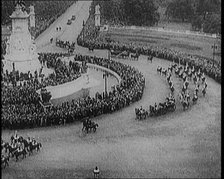 Parade Going past Crowds to Buckingham Palace, London, 1929. Creator: British Pathe Ltd.