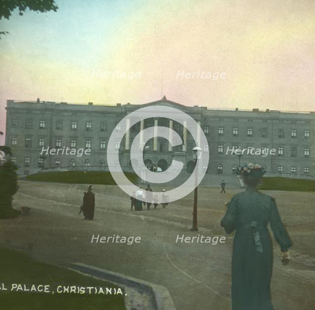 The Royal Palace, Christiania, (Oslo), Norway, late 19th-early 20th century.  Creator: Fradelle & Young.