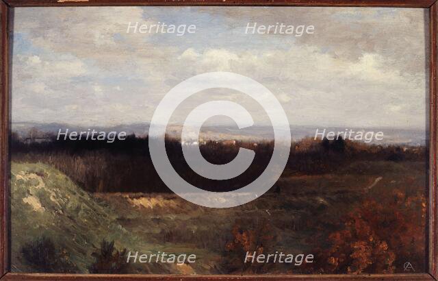 View of the Bois de Boulogne, from Boulevard Suchet, c1860. Creator: Unknown.