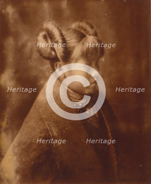 Modified style of hair dressing-Hopi, c1921. Creator: Edward Sheriff Curtis.