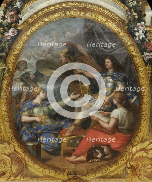 Order restored in the Kingdom's finances, 1662, 1680s. Artist: Le Brun, Charles (1619-1690)