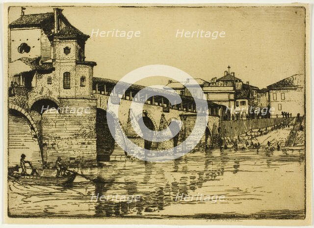 Ponte Ticino, Pavia, 1904. Creator: Donald Shaw MacLaughlan.
