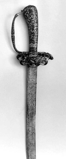 Hunting Sword, hilt, Japanese, made for the European market; blade, Western European, c1700-1750. Creator: Unknown.