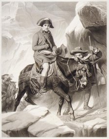 Napoleon Crossing the Alps, 1851. Creator: Alphonse François.