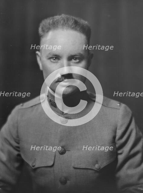 Lieutenant R.S. Burg, portrait photograph, 1918 June. Creator: Arnold Genthe.