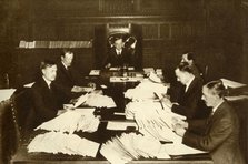 'The scene in the Lord Chancellor's office...General Election', 1923, (1935). Creator: Unknown.