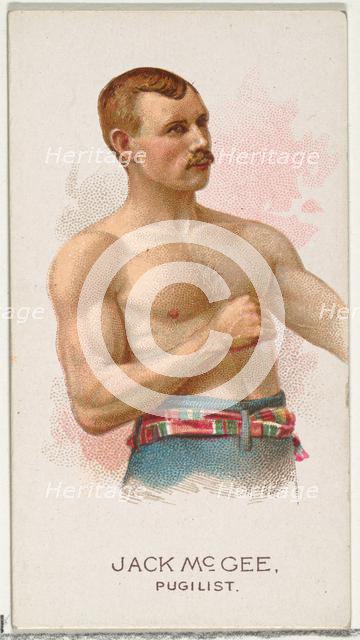 Jack McGee, Pugilist, from World's Champions, Series 2 (N29) for Allen & Ginter Cigarettes..., 1888. Creator: Allen & Ginter.
