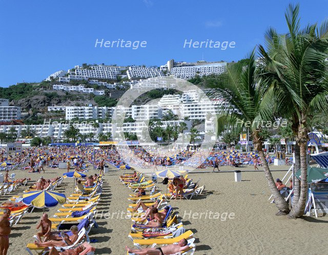 Beach, Puerto Rico, Gran Canaria, Canary Islands.