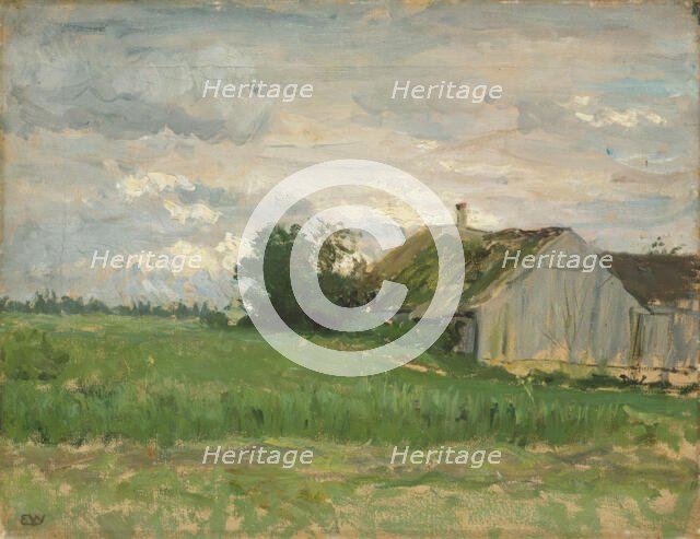 Landscape Study, probably 1879. Creator: Erik Werenskiold.