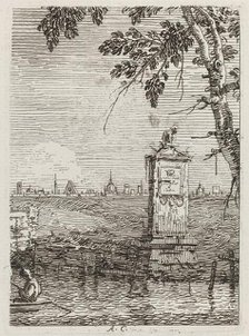 The Little Monument [left], c. 1735/1746. Creator: Canaletto.