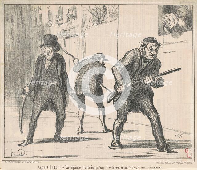 Aspect de la rue Lacépède ..., 19th century. Creator: Honore Daumier.
