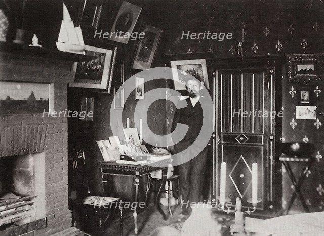 Russian author Anton Chekhov in his studio, Yalta, Crimea, Russia, 1901. Artist: Leonid Sredin