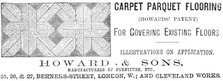 Howard & Sons, Carpet Parquet Flooring, 1883.  Creator: Unknown.