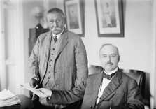 Commr. Cato Sells, Bureau of Indian Affairs, Interior Department, with Spodee, 1914. Creator: Harris & Ewing.