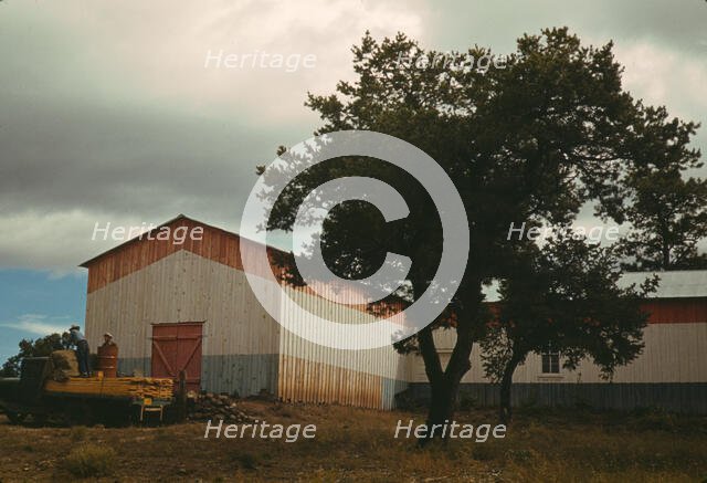 Pinto bean warehouse, Pie Town, New Mexico, 1940. Creator: Russell Lee.