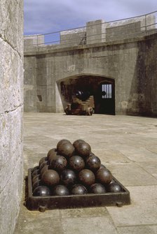 Cannonballs at Portland Castle, Weymouth, Dorset, 1998. Artist: J Bailey
