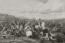 The Carthaginian general and statesman Hannibal in the Iberian Peninsula, Second Punic War, 1852.  Creator: Antonio Roca Sallent.