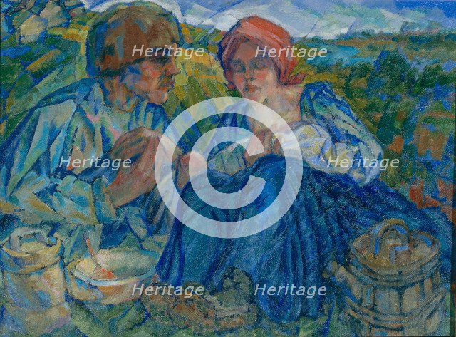 A meal, 1920. Artist: Subbotin (Permyak), Pyotr Ivanovich (1886-1923)