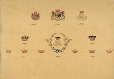 Sheet of Monogram Designs, 19th century. Creator: Anon.