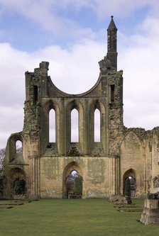 Inside of the west front, Byland Abbey, North Yorkshire, 1999. Artist: Unknown