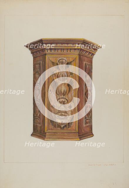 Wall Cupboard, 1935/1942. Creator: Samuel W. Ford.