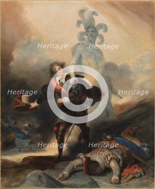 Don Juan and the Commander's Statue, between 1825 and 1830. Creator: Alexandre-Evariste Fragonard.