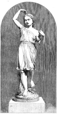 The International Exhibition: Thorneycroft's "Skipping Girl", statuette...by Minton and Co., 1862. Creator: Unknown.