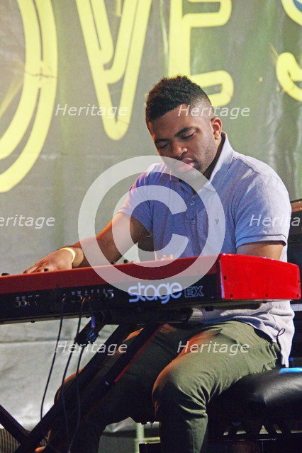 Sullivan Fortner, Love Supreme Jazz Festival, Glynde Place, East Sussex, 2015.  Artist: Brian O'Connor.